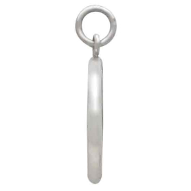 Sterling Silver Wax Seal Running Dog Charm Side View