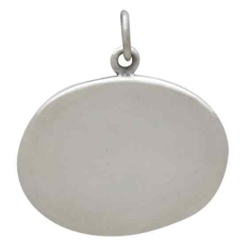 Sterling Silver Wax Seal Running Dog Charm Back View with Dime