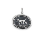 Nina Designs Sterling Silver Wax Seal Running Dog Charm 22x20mm