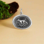 Nina Designs Sterling Silver Wax Seal Running Dog Charm