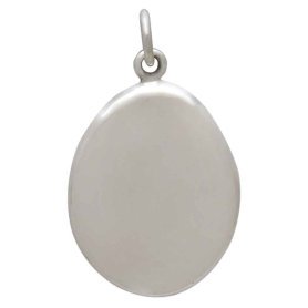 Sterling Silver Wax Seal Sitting Cat Charm Back View