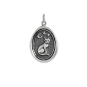 Nina Designs Sterling Silver Wax Seal Sitting Cat Charm 26x15mm