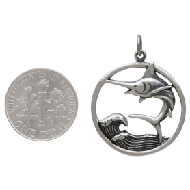 Sterling Silver Marlin Pendant