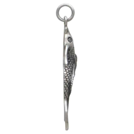 Sterling Silver Single Koi Charm Side View