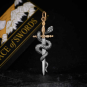Mixed Metal Sword and Snake Pendant 39x13mm
