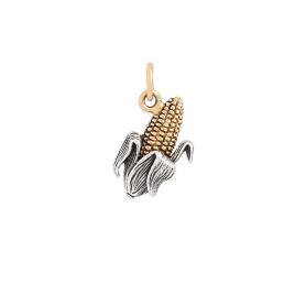 Mixed Metal Corn Cob Charm 17x10mm