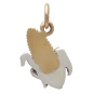 Mixed Metal Corn Cob Charm Back View