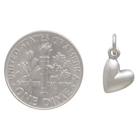 Sterling Silver Small Puffy Heart Charm