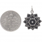 Sterling Silver Affirmation Mandala Charm -Abundance 21x16mm