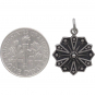 Sterling Silver Affirmation Mandala Charm -Courage 21x15mm