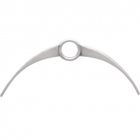 Sterling Silver Arch Link with Circle in the Center 14x36mm