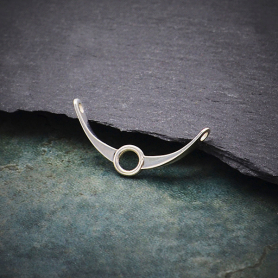 Sterling Silver Arch Link with Circle in the Center -23mm