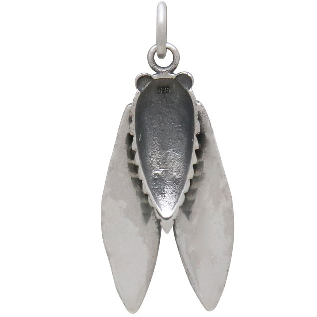 Cicadomorpha Unique Goth Antique Silver Cicada Necklace