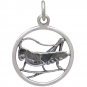 Sterling Silver Lucky Cricket Charm 22x15mm