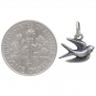 Sterling Silver Swallow Charm 14x11mm