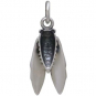 Sterling Silver Small Cicada Charm 21x8mm