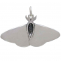 Sterling Silver Dimensional Moth Charm 21x30mm