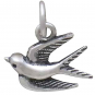 Sterling Silver Swallow Charm Left Side 14x11mm