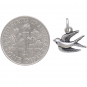 Sterling Silver Swallow Charm Left Side 14x11mm