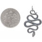 Sterling Silver Scaly Snake Pendant 28x16mm