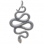 Sterling Silver Scaly Snake Pendant 28x16mm