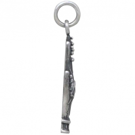 Sterling Silver Decorative Hand Charm With Eye 25x10mm