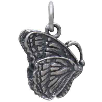 Sterling Silver 3D Butterfly Charm 16x12mm