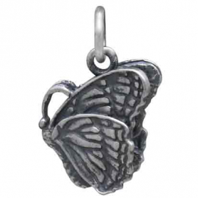 Sterling Silver 3D Butterfly Charm 16x12mm