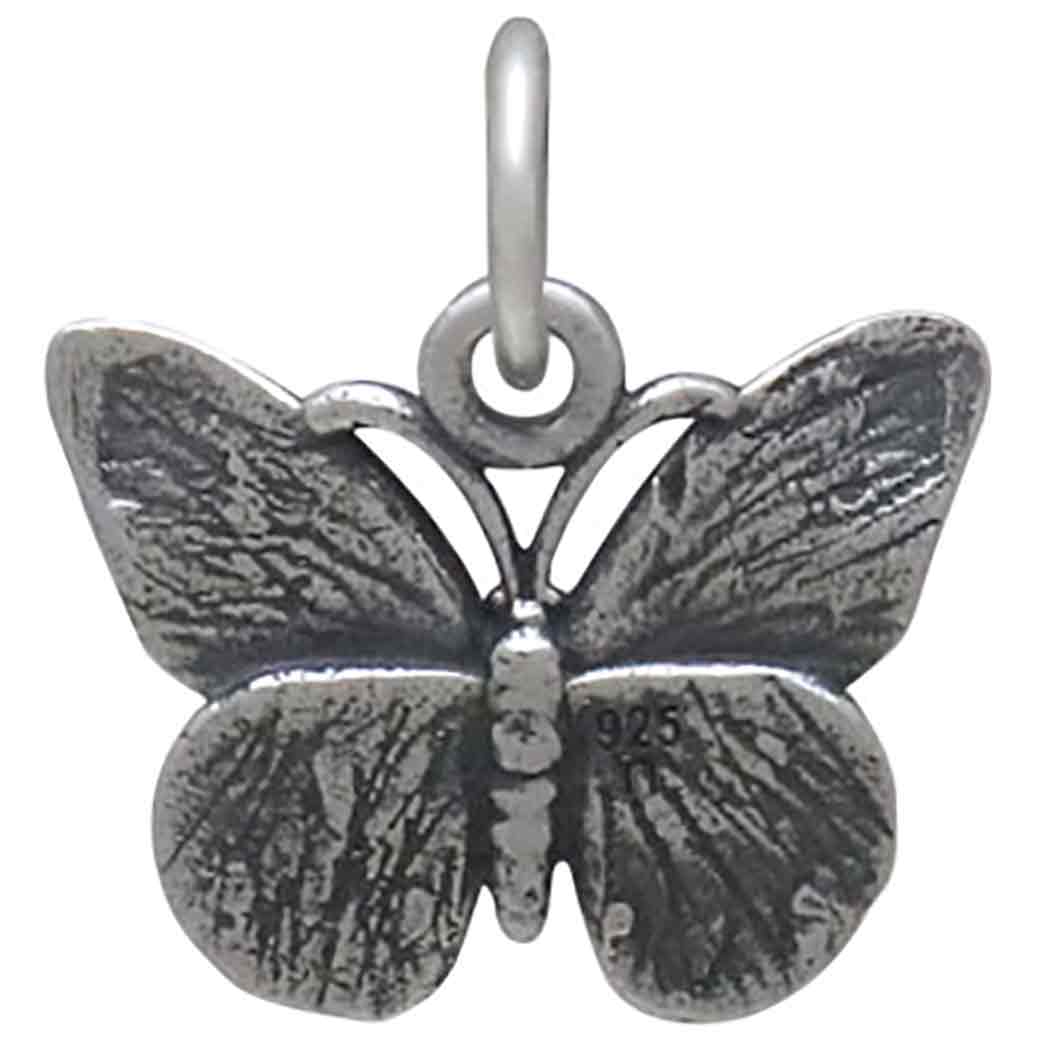 Sterling Silver Monarch Butterfly Charm Back View