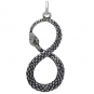 Sterling Silver Infinity Ouroboros Snake Charm