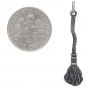 Sterling Silver Witch's Broom Charm with Dime