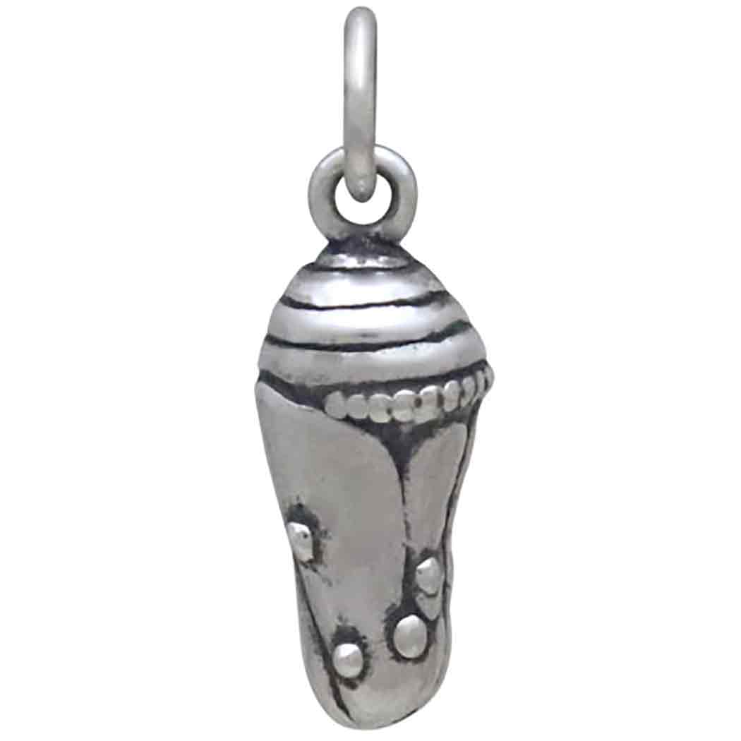 Sterling Silver Chrysalis Charm Front View