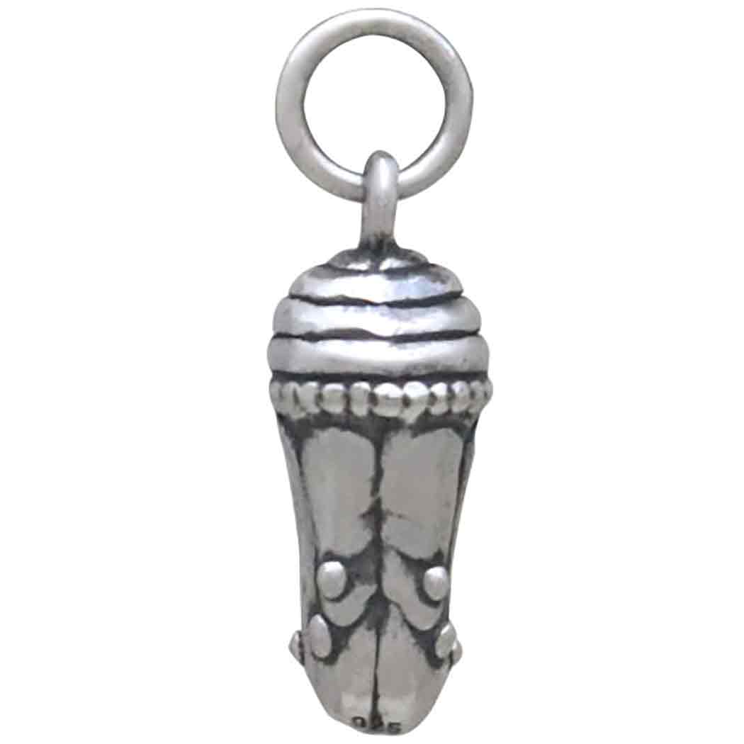 Sterling Silver Chrysalis Charm Side View
