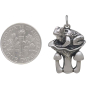 Sterling Silver Toad and Mushroom Pendant with Dime