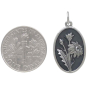 Silver Daisy Charm with Dime - April Birthflower