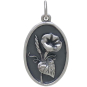 Silver Morning Glory Charm - September Birthflower Front View