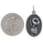 Silver Morning Glory Charm - September Birthflower with Dime