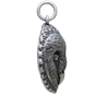 Sterling Silver Barn Owl Face Charm Side View