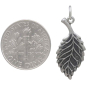 Sterling Silver Curly Leaf Charm with Dime