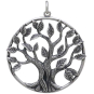 Sterling Silver Dimensional Tree of Life Pendant Front View