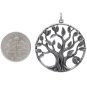 Sterling Silver Dimensional Tree of Life Pendant with Dime