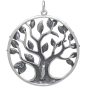 Sterling Silver Dimensional Tree of Life Pendant Back View