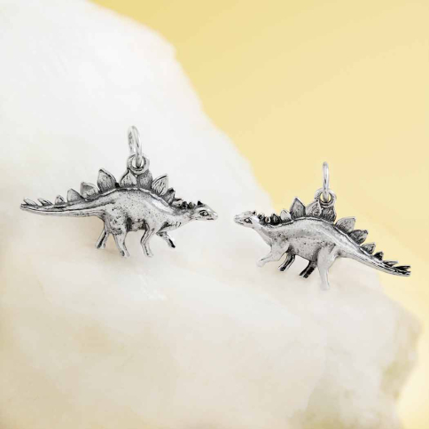 Sterling Silver Stegosaurus Charm 17x24mm