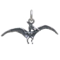 Sterling Silver Pterodactyl Dinosaur Charm Front View