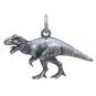 Sterling Silver T-Rex Dinosaur Charm Front View