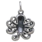 Sterling Silver Baby Octopus Charm 19x14mm back view