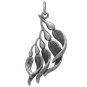 Sterling Silver Kelp Pendant 31x13mm front view