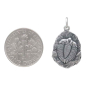Sterling Silver Trilobite Fossil Pendant with Dime