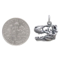 Sterling Silver T-Rex Skull Charm with Dime