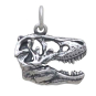 Sterling Silver T-Rex Skull Charm Back View